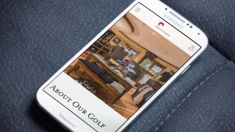 website displayed on smart phone