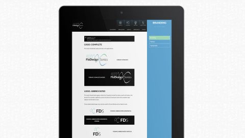 An image of the online style guide for FloDesign Sonics