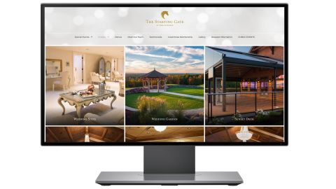 website displayed on desktop monitor